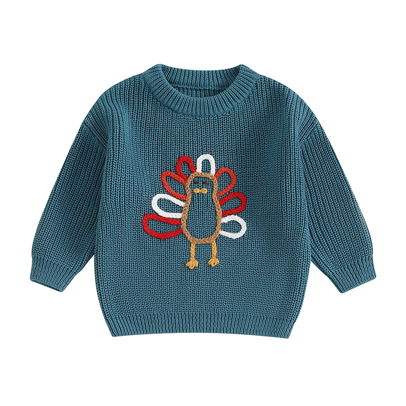 Baby Boy Girl Thanksgiving Sweater Turkey Embroidery Long Sleeve Crew Neck Pullover Tops for Fall Winter
Baby Boy Girl Thanksgiving Sweater Turkey Embroidery Long Sleeve Crew Neck Pullover Tops for Fall Winter