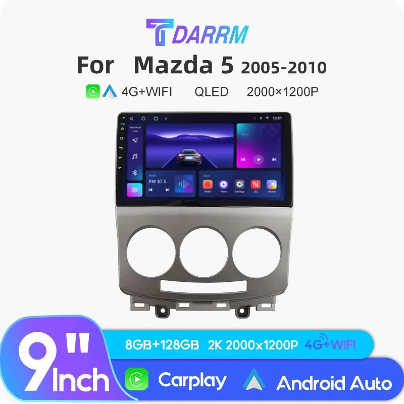 Автомагнитола 2 Din для Mazda 5 2005-2010, 9 дюймов, Android 12, видеоплеер, GPS-навигация, головное устройство 4G Carplay, автомобильный мультимедийный плеер
Автомагнитола 2 Din для Mazda 5 2005-2010, 9 дюймов, Android 12, видеоплеер, GPS-навигация, головное устройство 4G Carplay, автомобильный мультимедийный плеер