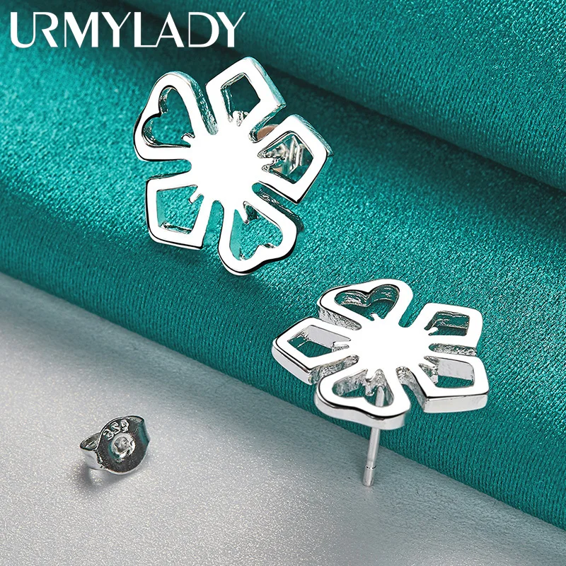 URMYLADY 925 Sterling Silver Flower Stud Earrings For Women Wedding Party Fashion Jewelry
URMYLADY 925 Sterling Silver Flower Stud Earrings For Women Wedding Party Fashion Jewelry