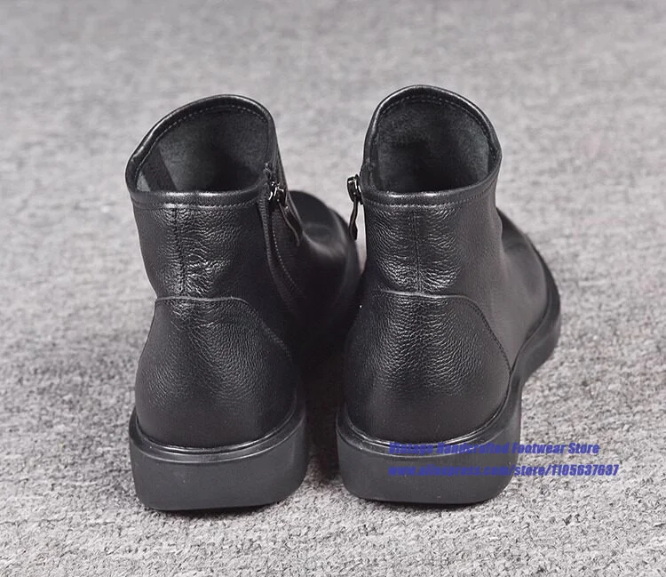 Black Leather Side Zipper Men's Boots Thick-Soled Casual Shoes Soft Leather Soft Sole Booties Vintage Handcrafted Men's Shoes
Black Leather Side Zipper Men's Boots Thick-Soled Casual Shoes Soft Leather Soft Sole Booties Vintage Handcrafted Men's Shoes