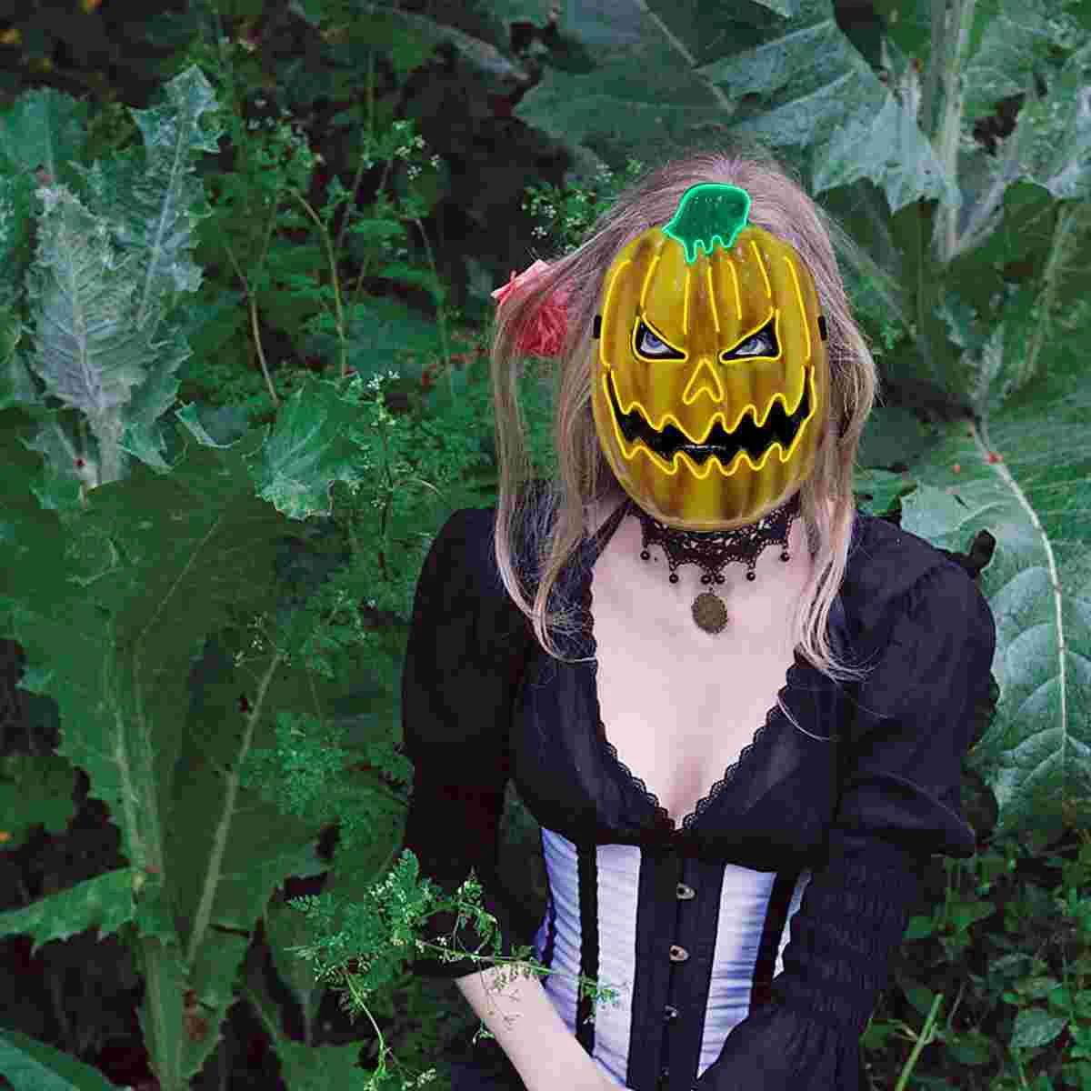 Halloween Mask Luminous Shine Dress Accessories Orange LED Light Party Props Man
Halloween Mask Luminous Shine Dress Accessories Orange LED Light Party Props Man