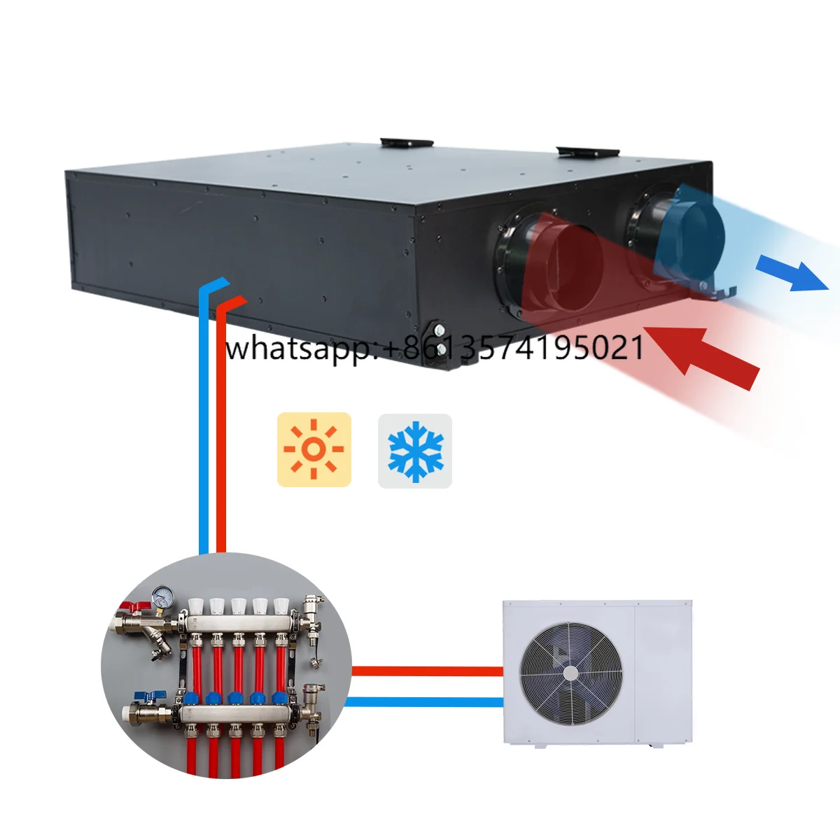 WiFi Tuya Control Energy-Saving Preheating Home Ventilation System with Heat Recovery for Bedroom Low Noise 220V 50 Hz 60 Hz
WiFi Tuya Control Energy-Saving Preheating Home Ventilation System with Heat Recovery for Bedroom Low Noise 220V 50 Hz 60 Hz