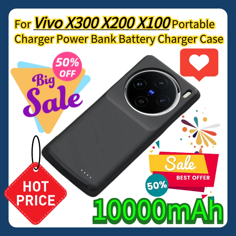 For Vivo X300 X200 X100 Portable Charger Power Bank 10000mAh Battery Charger Case
For Vivo X300 X200 X100 Portable Charger Power Bank 10000mAh Battery Charger Case