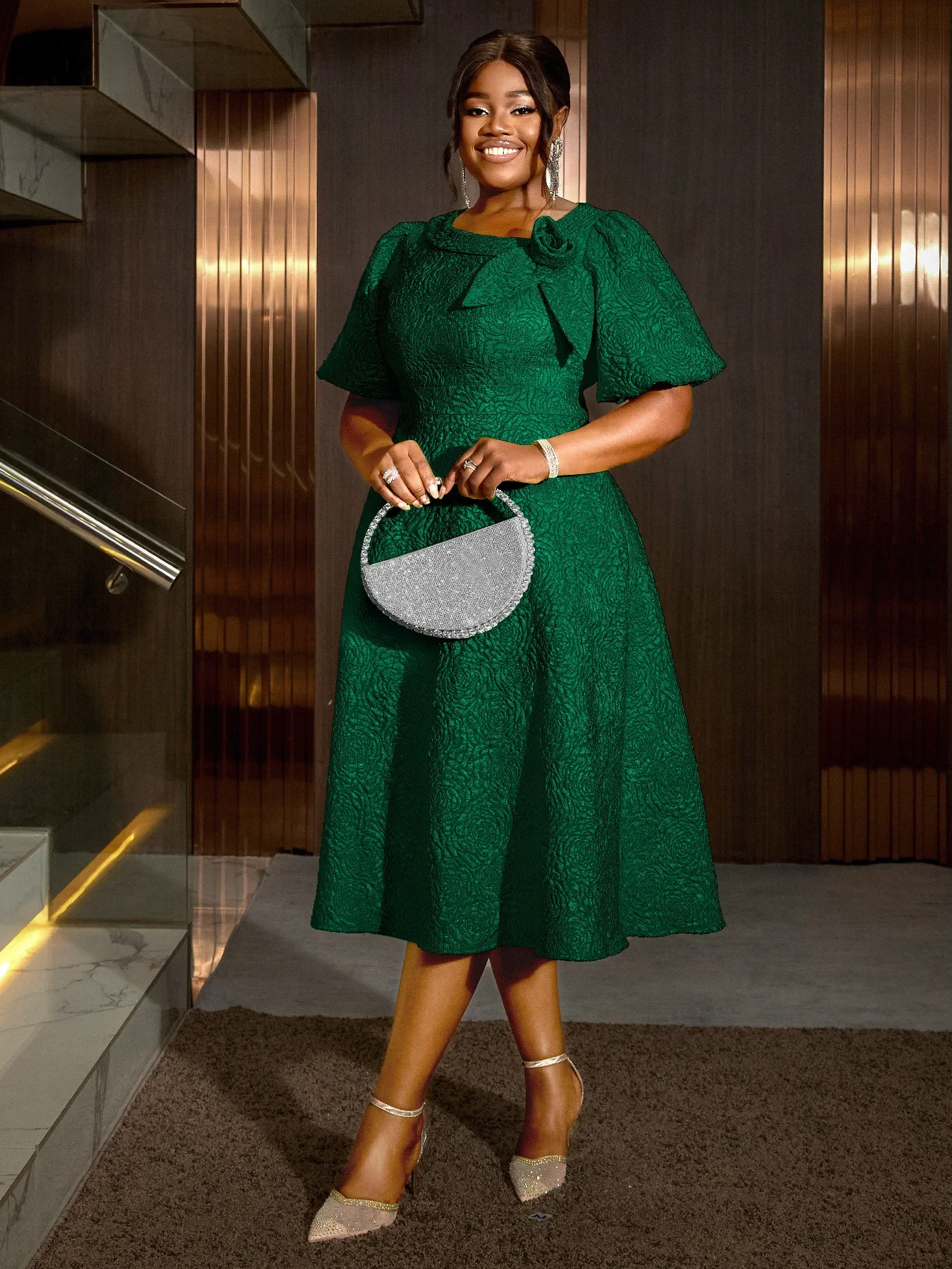 Spring Summer plus Size Jacquard Dress A-Line Fashion Party Banquet Temperament 2025 New Arrivals
Spring Summer plus Size Jacquard Dress A-Line Fashion Party Banquet Temperament 2025 New Arrivals