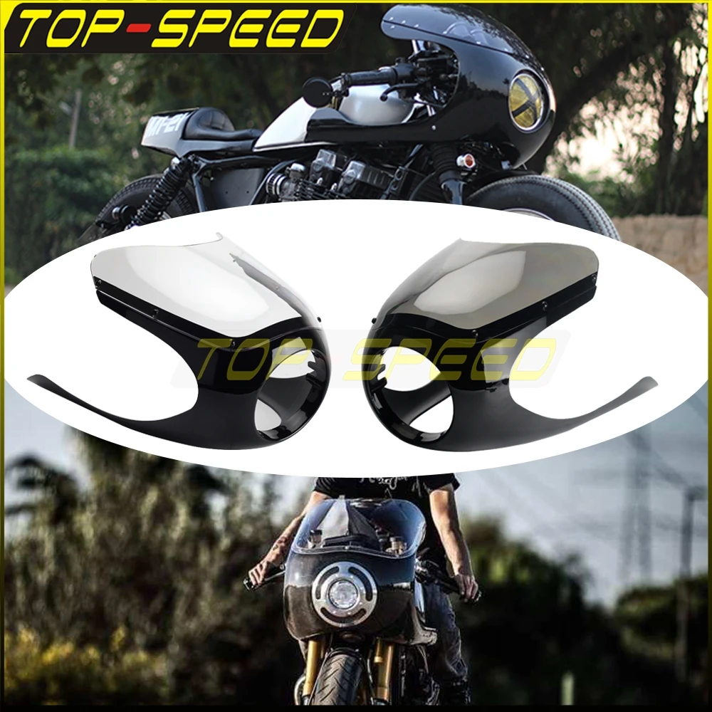 Cafe Racers Half Fairing Style 6-1/4" Head Light Mask Universal For Yamaha RD 400 500 Suzuki SV650X Bobbers Scramblers Cruisers
Cafe Racers Half Fairing Style 6-1/4" Head Light Mask Universal For Yamaha RD 400 500 Suzuki SV650X Bobbers Scramblers Cruisers