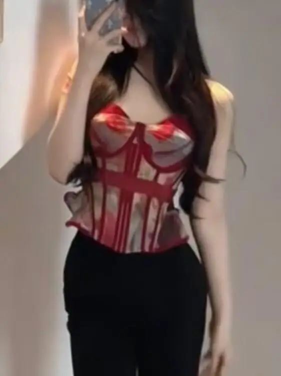 Miss Gong Retro Oil Painting Sle Fibone Crop Top Women's Spicy Girl Strap Vest Slim Fit Regular Length Faionable
Miss Gong Retro Oil Painting Sle Fibone Crop Top Women's Spicy Girl Strap Vest Slim Fit Regular Length Faionable