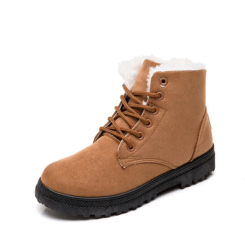 Winter snow boots women's ankle shoes winter cotton outdoor warm women's boots lace-up dirt-resistant brown long boots
Winter snow boots women's ankle shoes winter cotton outdoor warm women's boots lace-up dirt-resistant brown long boots