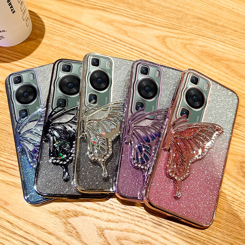 Gradient Glitter Butterfly Quicksand and Diamond Plating Phone Case For Huawei P60 Huawei P60 Pro Shockproof Soft Silicone Cover
Gradient Glitter Butterfly Quicksand and Diamond Plating Phone Case For Huawei P60 Huawei P60 Pro Shockproof Soft Silicone Cover