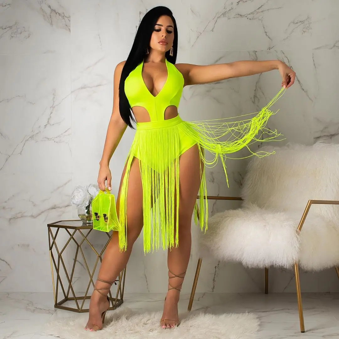 Summer Playsuit Sexy Cut Out Beach Bodysuit Tassels V Neck Backless Bangdage Short Jumpsuit A-line Bodycon Club Rompers Women
Summer Playsuit Sexy Cut Out Beach Bodysuit Tassels V Neck Backless Bangdage Short Jumpsuit A-line Bodycon Club Rompers Women