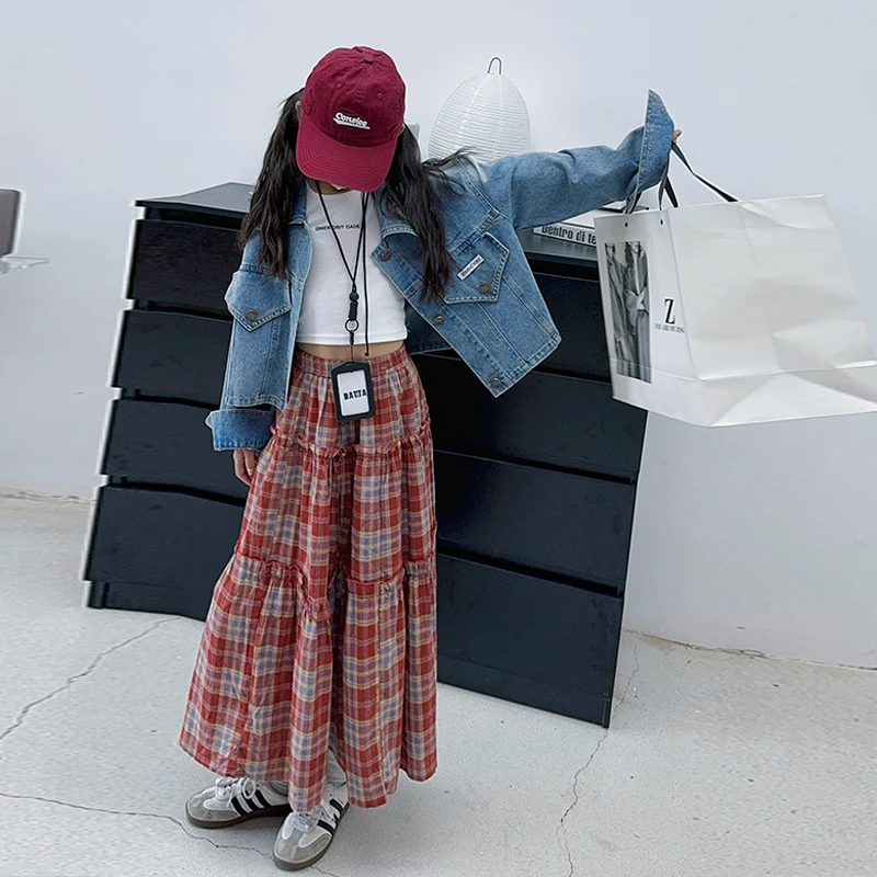 autumn 6 8 10 12 14 junior girls plaid skirt suit casual denim jacket+Plaid long skirt 2pcs teen kids clothes suit child outfits
autumn 6 8 10 12 14 junior girls plaid skirt suit casual denim jacket+Plaid long skirt 2pcs teen kids clothes suit child outfits