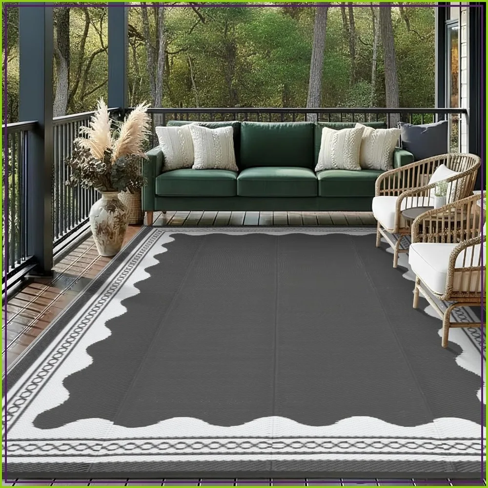 10x14 Outdoor Rug Reversible Waterproof Patio Carpet, Easy-Clean Quick Dry Plastic Straw Rug for Camping Picnic Balcony Porch RV
10x14 Outdoor Rug Reversible Waterproof Patio Carpet, Easy-Clean Quick Dry Plastic Straw Rug for Camping Picnic Balcony Porch RV