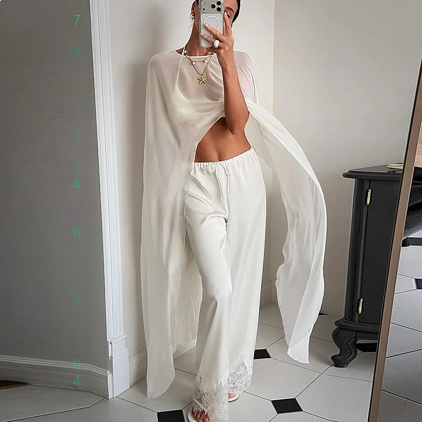Sheer Cape Blouse Women Irregular Hem Cover Up Top Tunic White Spring Summer
Sheer Cape Blouse Women Irregular Hem Cover Up Top Tunic White Spring Summer