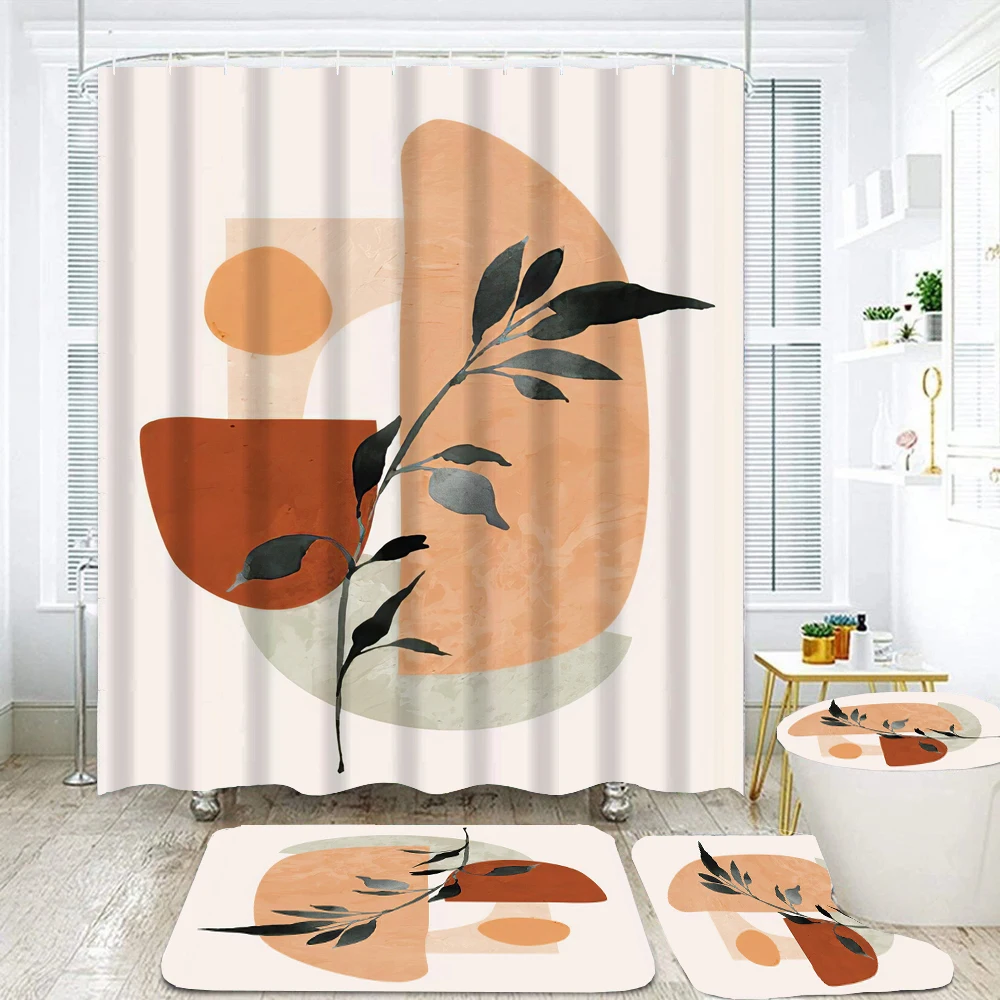 Simple style Art Abstracts Plants Shower Curtains Bathroom Curtain Set Bath Mat Pedestal Non-Slip Rug Toilet Cover Home Decor
Simple style Art Abstracts Plants Shower Curtains Bathroom Curtain Set Bath Mat Pedestal Non-Slip Rug Toilet Cover Home Decor