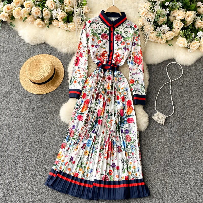 2020 New French Dress Women's Autumn and Winter Design Feeling Pleated Print Celebrity Style Dress Long Dress
2020 New French Dress Women's Autumn and Winter Design Feeling Pleated Print Celebrity Style Dress Long Dress
