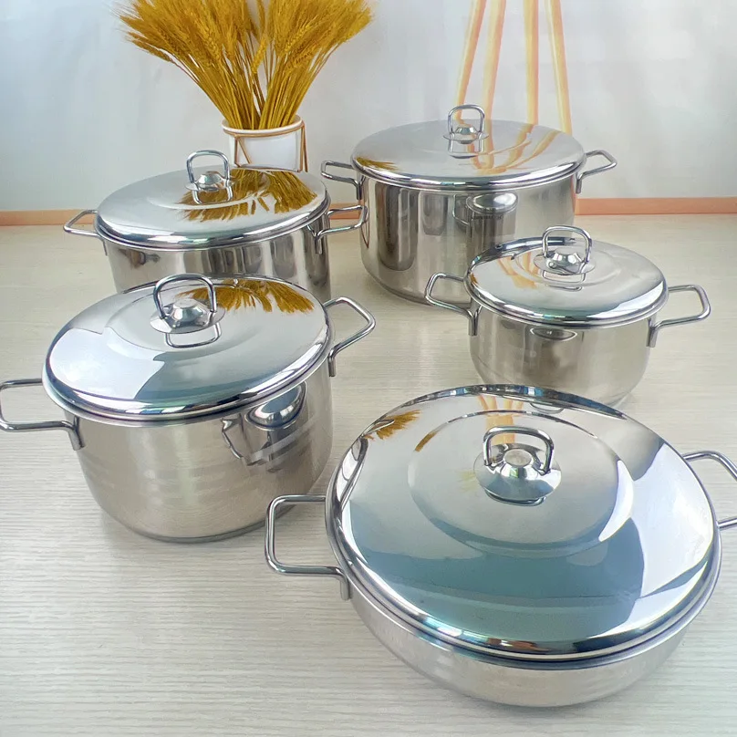 Stainless Steel Soup Pot Set Pot Cross-border Household Binaural Thickened Bottom Gift Pot casserole
Stainless Steel Soup Pot Set Pot Cross-border Household Binaural Thickened Bottom Gift Pot casserole