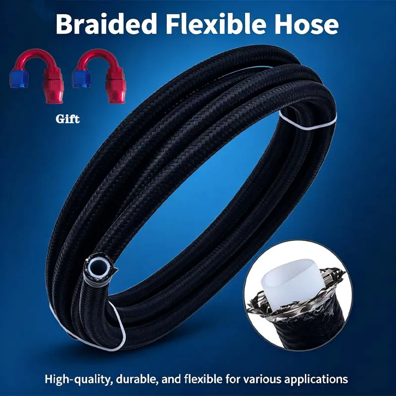 AN4 AN6 AN8 AN10 AN12 AN16 Oil Gas Cooler Line Pipe PTFE Fuel Hose Nylon Stainless Steel Braided
AN4 AN6 AN8 AN10 AN12 AN16 Oil Gas Cooler Line Pipe PTFE Fuel Hose Nylon Stainless Steel Braided