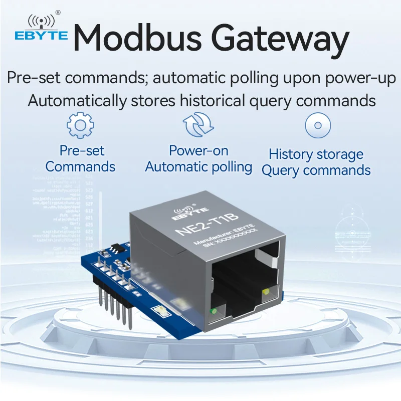 Serial to Ethernet Module 10/100M Modbus TCP UDP MQTT 2-Port Socket EBYTE NE2-T1 NE2-S1W RJ45 Module Test Board
Serial to Ethernet Module 10/100M Modbus TCP UDP MQTT 2-Port Socket EBYTE NE2-T1 NE2-S1W RJ45 Module Test Board