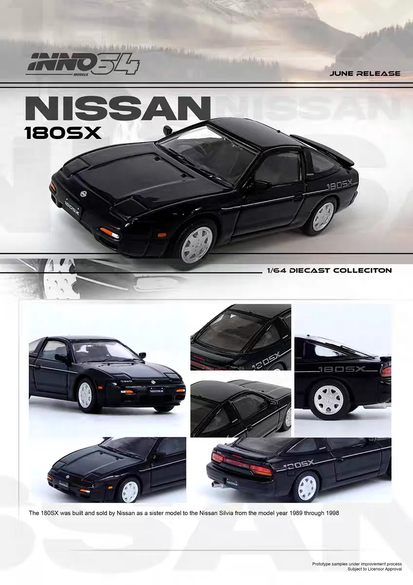 Spot INNO 1:64 NISSAN 180SX Черный, модель автомобиля из сплава
Spot INNO 1:64 NISSAN 180SX Черный, модель автомобиля из сплава