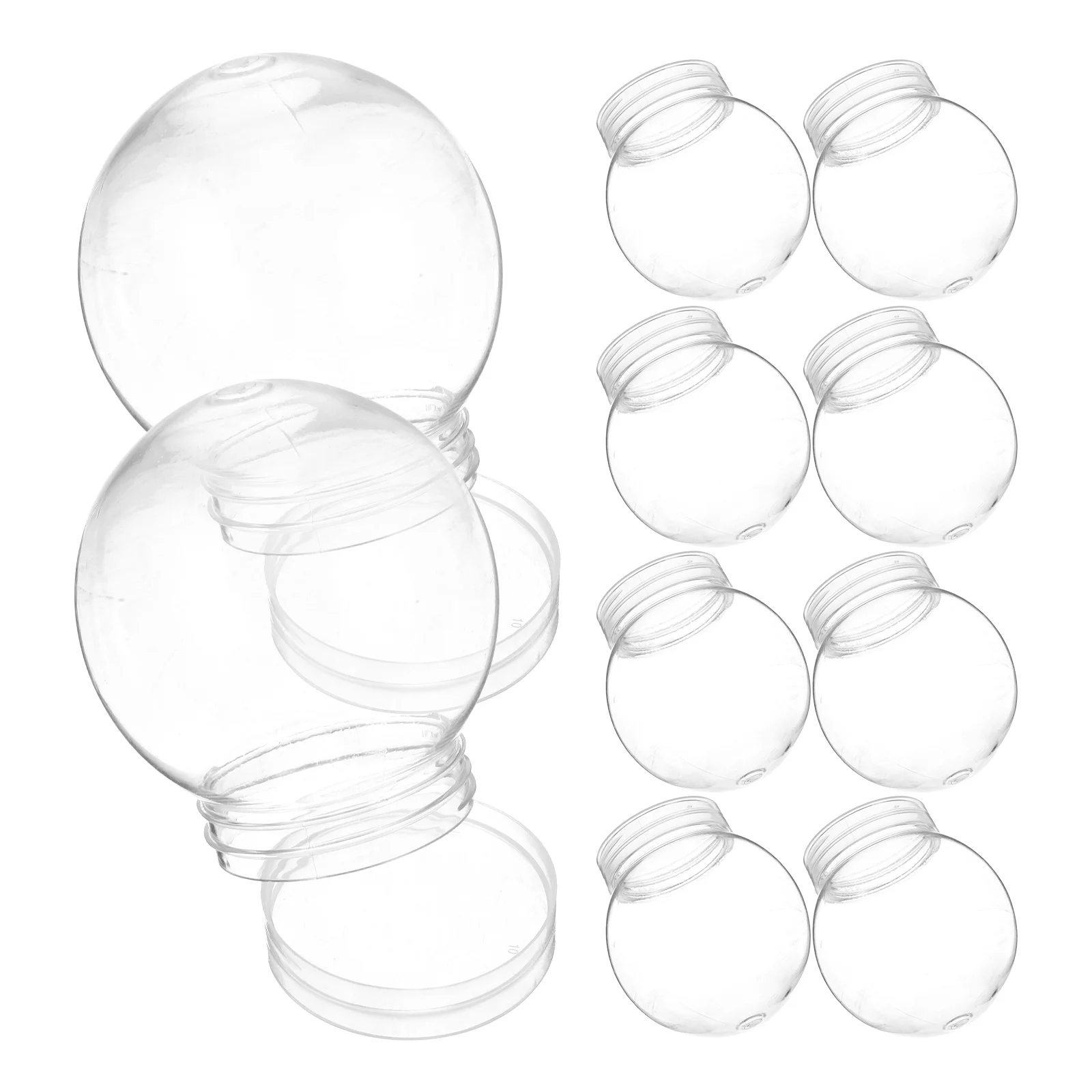 10pcs Snow Globe Accessories High Transparent Plastic Round Water Globes for Kids Easy Diy Craft Kits Christmas Embellishments
10pcs Snow Globe Accessories High Transparent Plastic Round Water Globes for Kids Easy Diy Craft Kits Christmas Embellishments