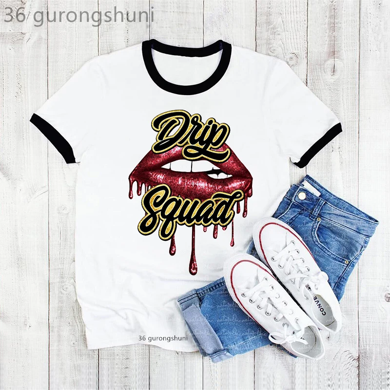 Birthday Drip Lips Graphic Print T-Shirt Women Birthday Gift For Girls Tshirt Femme Summer Fashion T-Shirt Female wholesale
Birthday Drip Lips Graphic Print T-Shirt Women Birthday Gift For Girls Tshirt Femme Summer Fashion T-Shirt Female wholesale