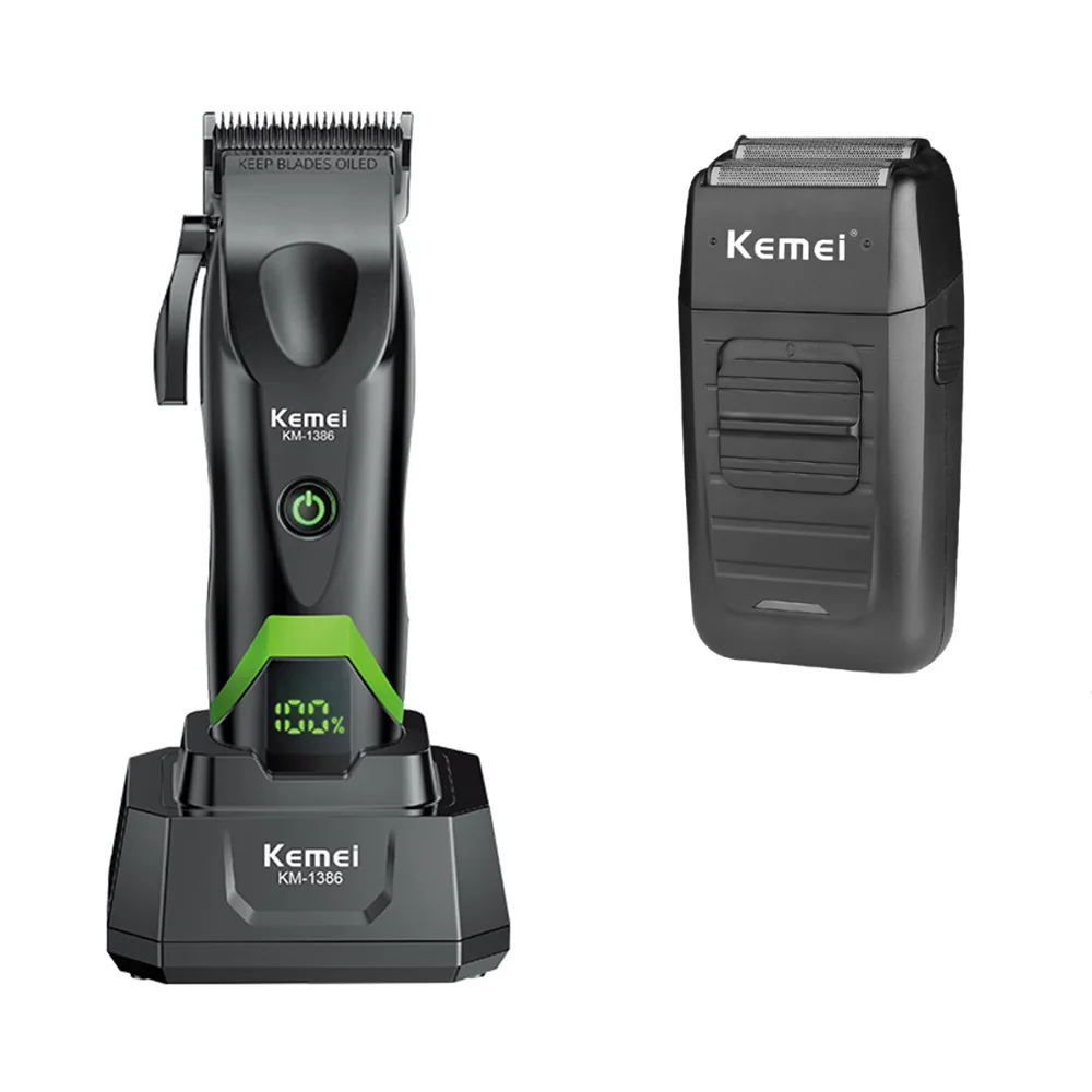 Kemei 1386 Clipper Hair Machine Set Professional Hair Clippers Rechargeable Base Haircut Machine Professional Electric
Kemei 1386 Clipper Hair Machine Set Professional Hair Clippers Rechargeable Base Haircut Machine Professional Electric