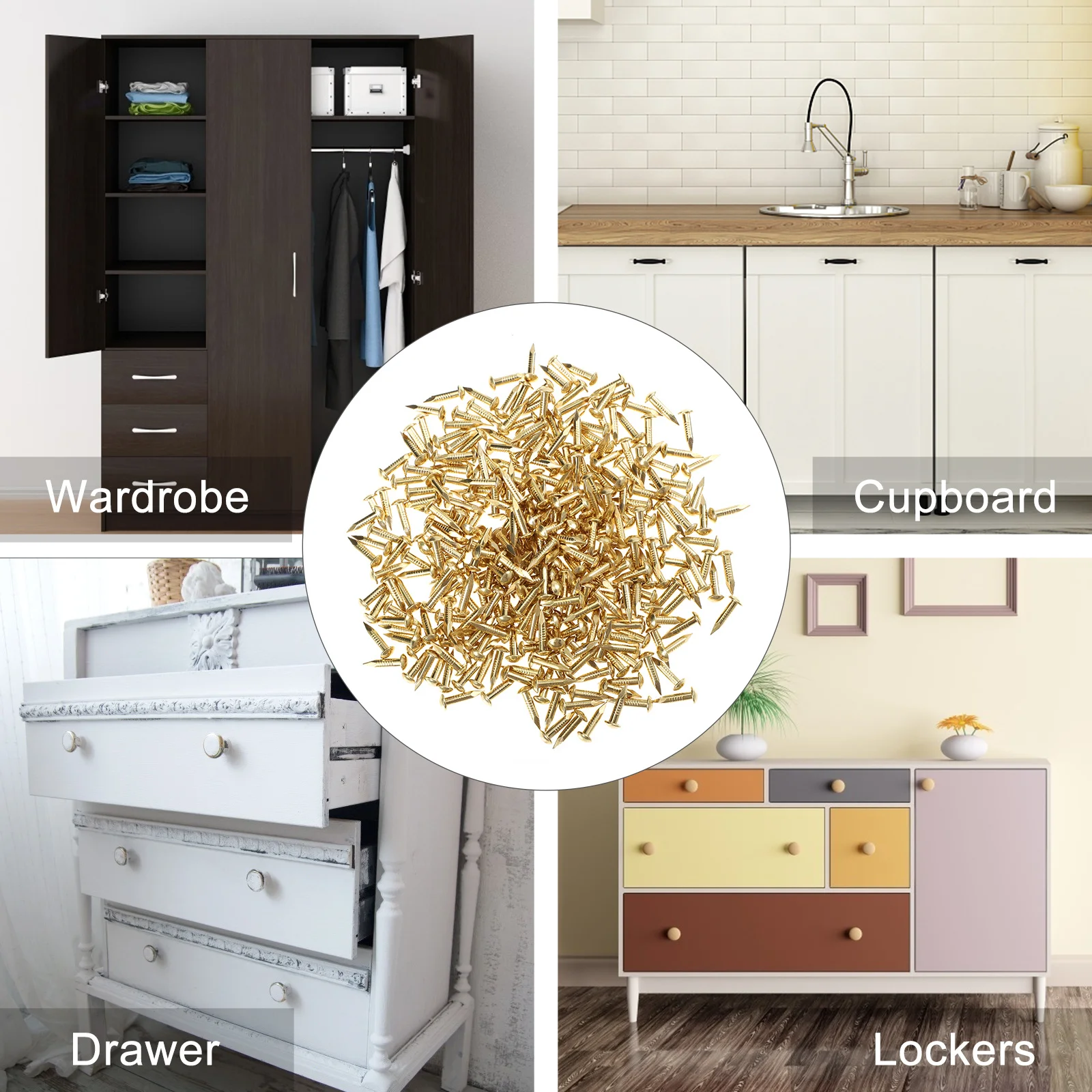 285Pcs Round Head Copper Nails Copper Material Hardened Fastening Nails for Woodworking Carpentry Decoration
285Pcs Round Head Copper Nails Copper Material Hardened Fastening Nails for Woodworking Carpentry Decoration