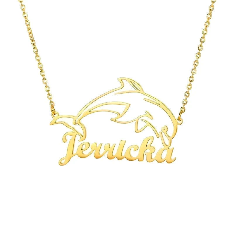 Custom Dolphin Name Necklaces For Women Men Stainless Steel Customized Necklace Pendant Personalized Neck Chain Jewelry Gift
Custom Dolphin Name Necklaces For Women Men Stainless Steel Customized Necklace Pendant Personalized Neck Chain Jewelry Gift