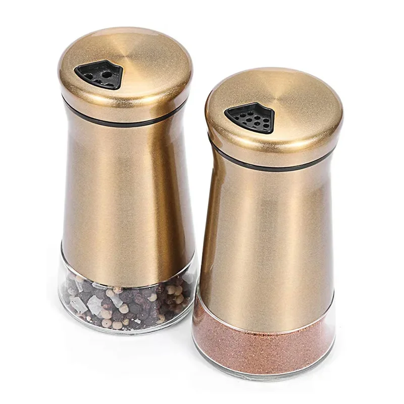 2PCS Copper Stainless Steel Salt and Pepper Shakers Clear Bottom Jar Bottle Container with Stainless Steel Top copper spice jars
2PCS Copper Stainless Steel Salt and Pepper Shakers Clear Bottom Jar Bottle Container with Stainless Steel Top copper spice jars