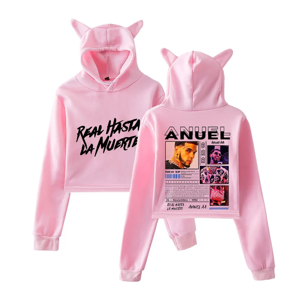 Rapper Anuel AA Merch Trendy Hoodies Sweatshirt for Girls Cat Ear Crop Pullover Robot Everyday Wear
Rapper Anuel AA Merch Trendy Hoodies Sweatshirt for Girls Cat Ear Crop Pullover Robot Everyday Wear
