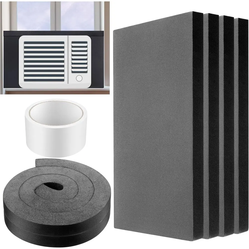 4-Pack 17x9x7/8 Inch Insulated Foam Panels for Window AC, Top Seal Included, Suitable for All Seasons (Black)
4-Pack 17x9x7/8 Inch Insulated Foam Panels for Window AC, Top Seal Included, Suitable for All Seasons (Black)