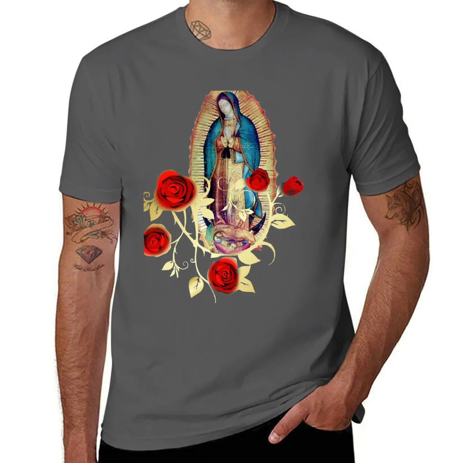 Roses Guadalupe 120 of Red Our Virgen Tilma Lady Maria T-Shirt Summer Holiday Casual Tee
Roses Guadalupe 120 of Red Our Virgen Tilma Lady Maria T-Shirt Summer Holiday Casual Tee