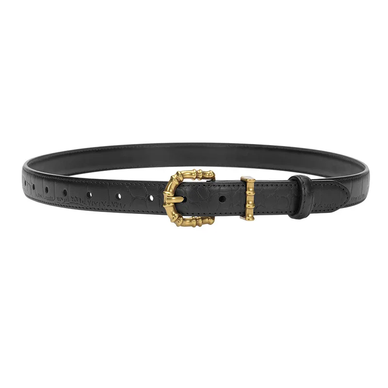 New crocodile belt women's pin buckle leather belt women's fashion versatile women's thin belt
New crocodile belt women's pin buckle leather belt women's fashion versatile women's thin belt