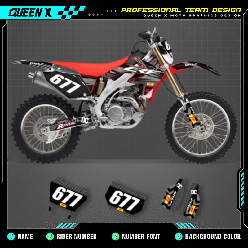 Queen X MOTOR Custom Team Graphics Decals Stickers Kit For Honda CRF 450X 2005 2006 2007 2008-2018 CRF450X
Queen X MOTOR Custom Team Graphics Decals Stickers Kit For Honda CRF 450X 2005 2006 2007 2008-2018 CRF450X