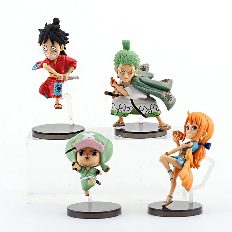 4pcs/set Anime One Piece Figurine Monkey D. Luffy Roronoa Zoro Nami Tony Tony Chopper Action Figures PVC Collection Model Toys
4pcs/set Anime One Piece Figurine Monkey D. Luffy Roronoa Zoro Nami Tony Tony Chopper Action Figures PVC Collection Model Toys