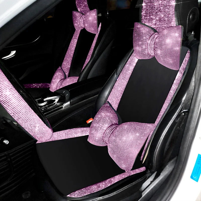 Crystal Pink Diamond Car Seat Covers Mat Four Seasons Universal Car Seat Cushion Fit For Women Ladies Girl Gift Auto Accessories
Crystal Pink Diamond Car Seat Covers Mat Four Seasons Universal Car Seat Cushion Fit For Women Ladies Girl Gift Auto Accessories