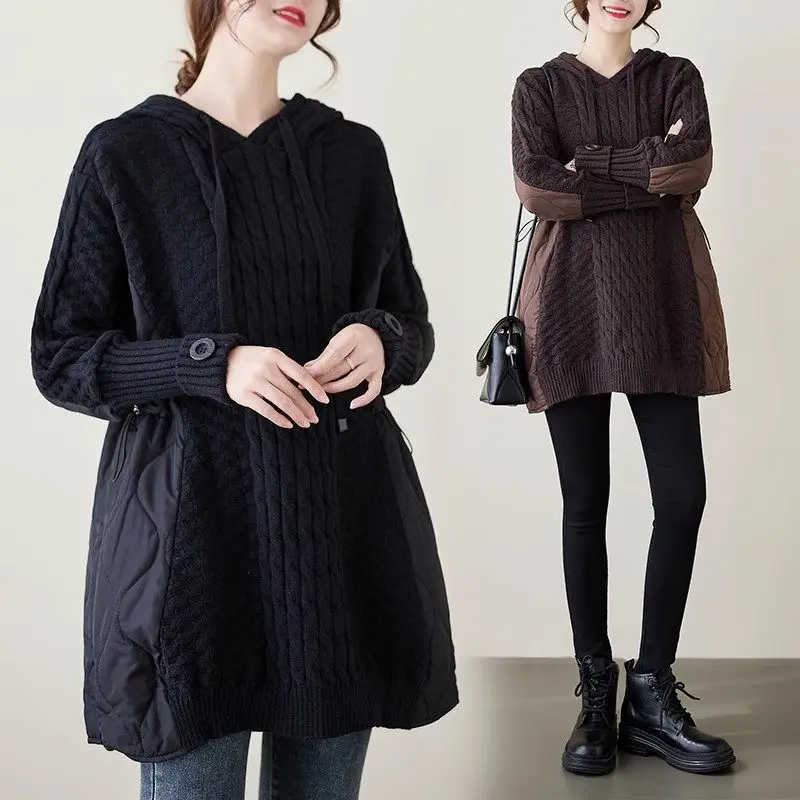 Vintage Hooded Drawstring Knitted Sweater For Women's Autumn Winter Versatile Straight Raglan Sleeve Pullover Cotton Coat Z3544
Vintage Hooded Drawstring Knitted Sweater For Women's Autumn Winter Versatile Straight Raglan Sleeve Pullover Cotton Coat Z3544