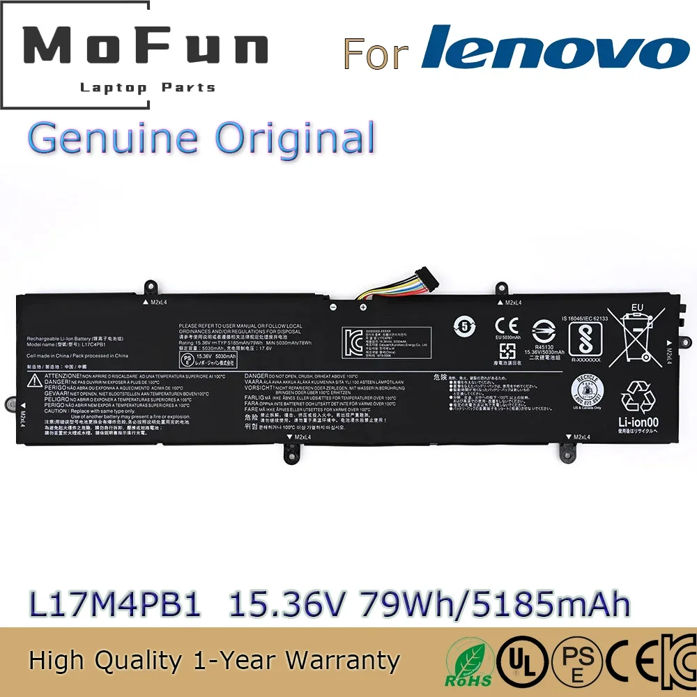 Brand New Original L17M4PB1 15.36V 79Wh Laptop Battery for Lenovo IdeaPad 720S-15IKB(81AC001AGE) V730-15-ISE L17C4PB1 etc.
Brand New Original L17M4PB1 15.36V 79Wh Laptop Battery for Lenovo IdeaPad 720S-15IKB(81AC001AGE) V730-15-ISE L17C4PB1 etc.