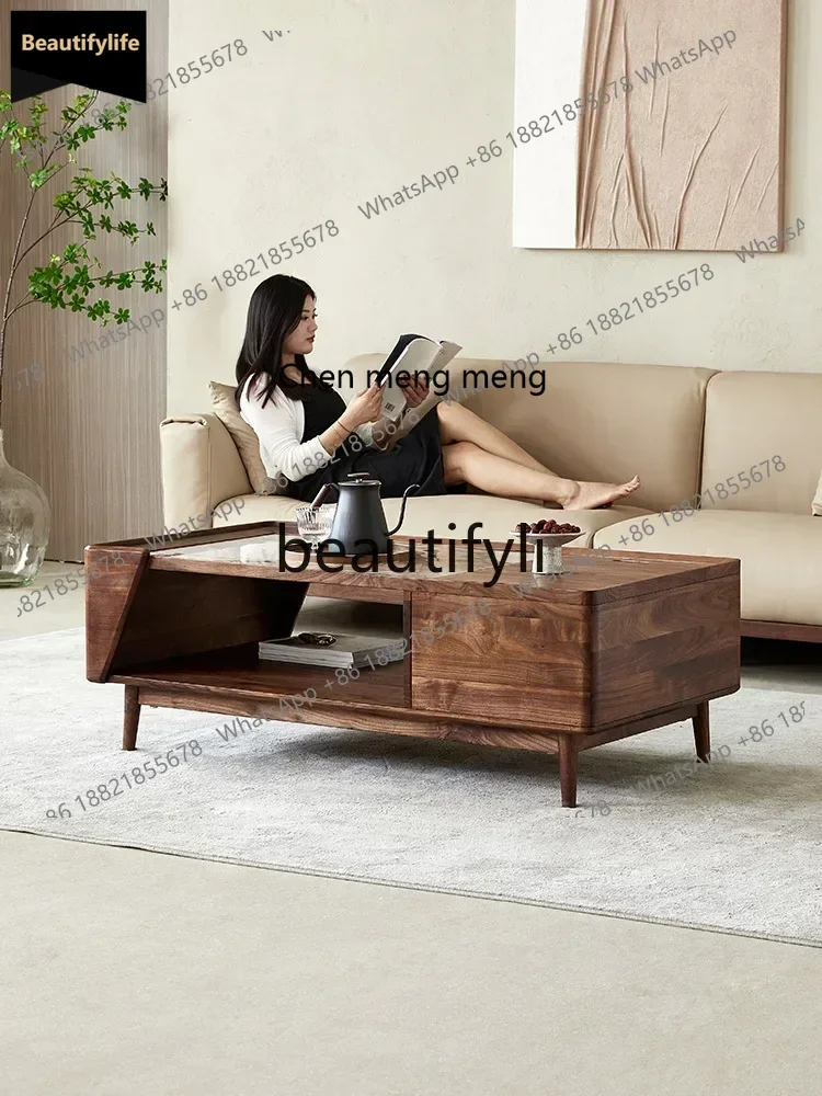 Y183North American black walnut Pandora rock slab coffee table Nordic solid wood living room tea table rectangleQQ
Y183North American black walnut Pandora rock slab coffee table Nordic solid wood living room tea table rectangleQQ