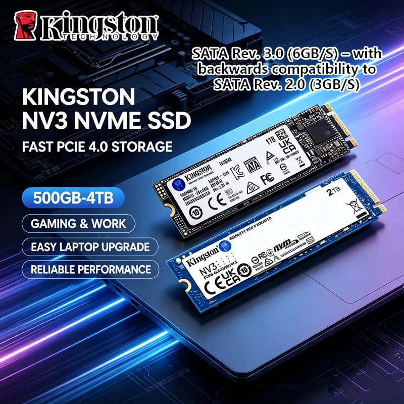 Kingston NV3 & A400 M.2 2280 SSD 120GB 240GB 500GB 1TB 2TB SATA NVMe High Speed Drive Laptop Gaming Desktop PC System Upgrade
Kingston NV3 & A400 M.2 2280 SSD 120GB 240GB 500GB 1TB 2TB SATA NVMe High Speed Drive Laptop Gaming Desktop PC System Upgrade