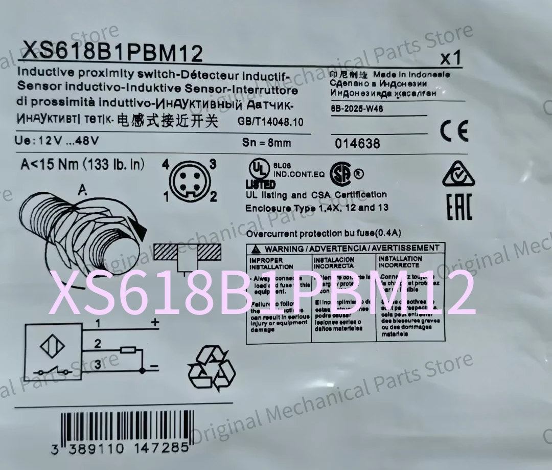 Brand New Original XS618B1NAM12 XS618B1PAM12 XS618B1PBM12 XS618B1NBM12 Proximity Switch Fast Delivey
Brand New Original XS618B1NAM12 XS618B1PAM12 XS618B1PBM12 XS618B1NBM12 Proximity Switch Fast Delivey