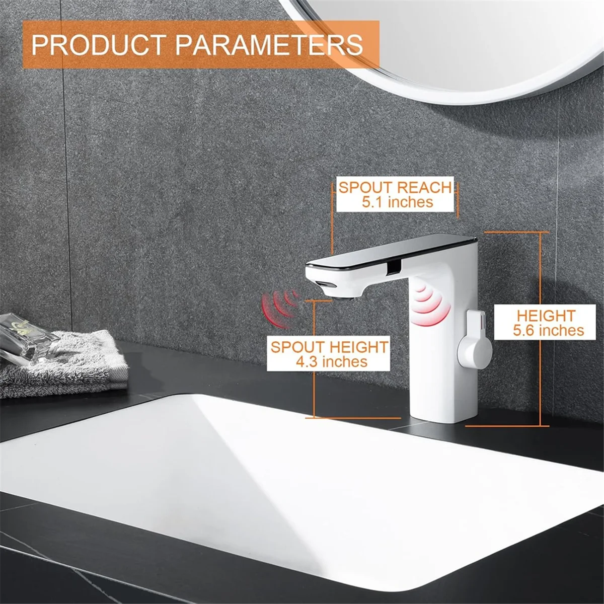 Smart Sensors Bathroom Faucets Bathroom Sink Faucets with Temperature Digital Display Basin Faucet Waterfall
Smart Sensors Bathroom Faucets Bathroom Sink Faucets with Temperature Digital Display Basin Faucet Waterfall