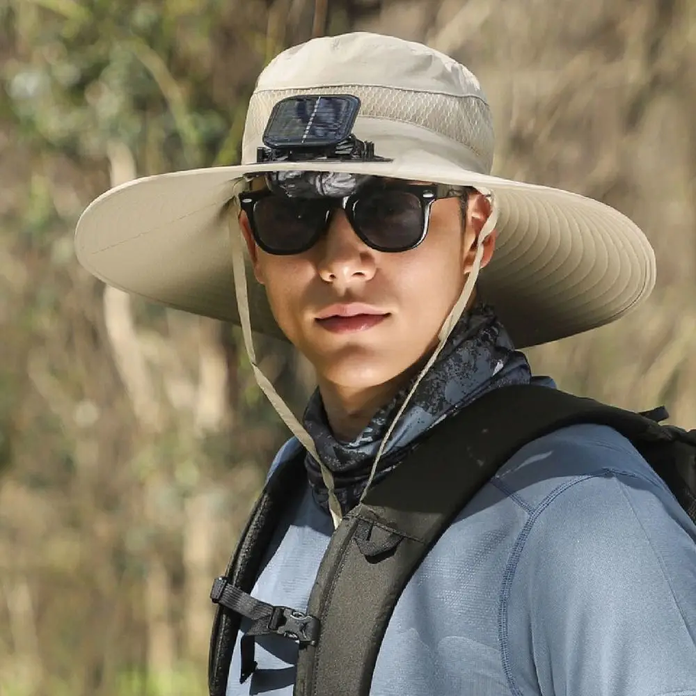 Convenient Breathable Solar Fan Hat UV Protection Wide Brim Sun Hat with Fan Strong Wind Lightweight Fishing Bucket Hat Camping
Convenient Breathable Solar Fan Hat UV Protection Wide Brim Sun Hat with Fan Strong Wind Lightweight Fishing Bucket Hat Camping