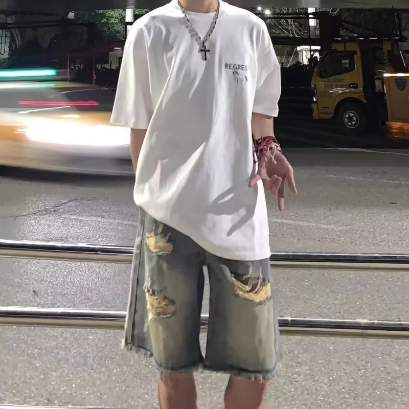 American retro ripped denim shorts for men's summer 2026 new item small five quarter pants loose straight leg wide leg pants
American retro ripped denim shorts for men's summer 2026 new item small five quarter pants loose straight leg wide leg pants