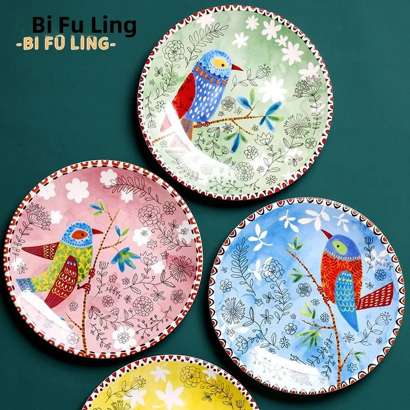 Creative Ceramic Dining Set round Glazed Color Restaurant Home Use Japanese Style Fruit Plate Floral Pattern Korean Version
Creative Ceramic Dining Set round Glazed Color Restaurant Home Use Japanese Style Fruit Plate Floral Pattern Korean Version