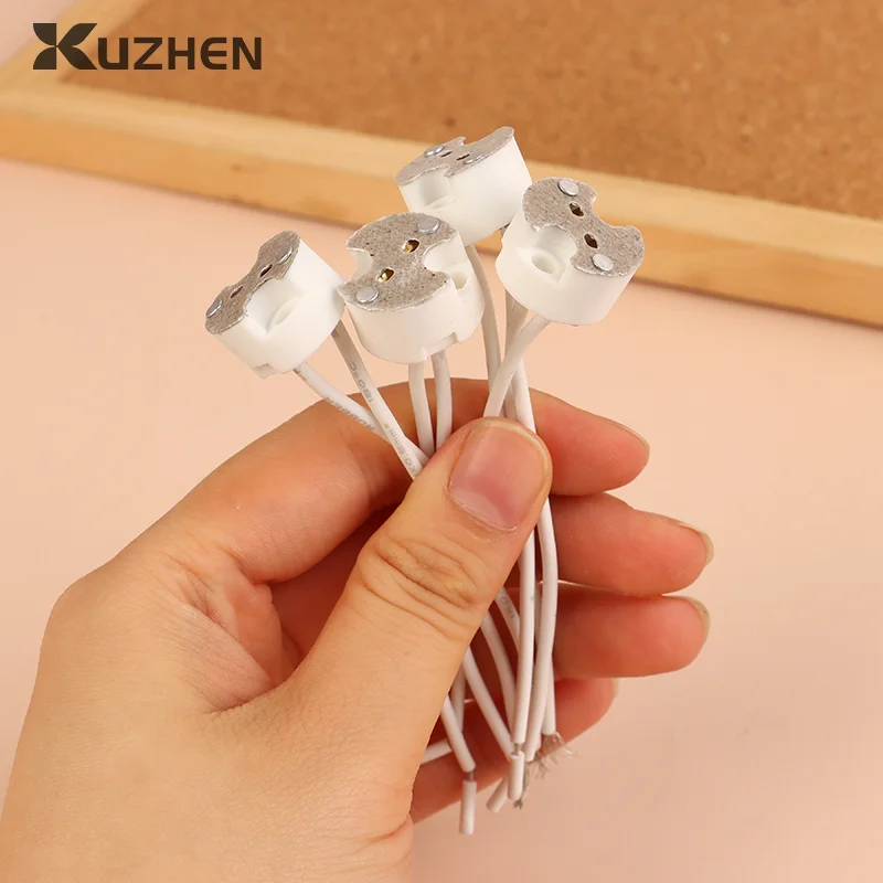 10Pcs MR16 G5.3 Lamp Base Connector Cable Lamp Socket Ceramic Holder MR16 Lamp Fitting Fix Holder 10CM Silicone Cable
10Pcs MR16 G5.3 Lamp Base Connector Cable Lamp Socket Ceramic Holder MR16 Lamp Fitting Fix Holder 10CM Silicone Cable