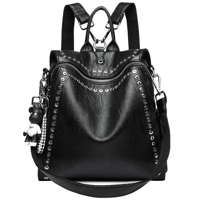 Luxury Women Genuine Real Leather Backpack Rivet Multifunctional Shoulder Bag Female Retro Travel Teenage Girl Fashion Schoolbag
Luxury Women Genuine Real Leather Backpack Rivet Multifunctional Shoulder Bag Female Retro Travel Teenage Girl Fashion Schoolbag