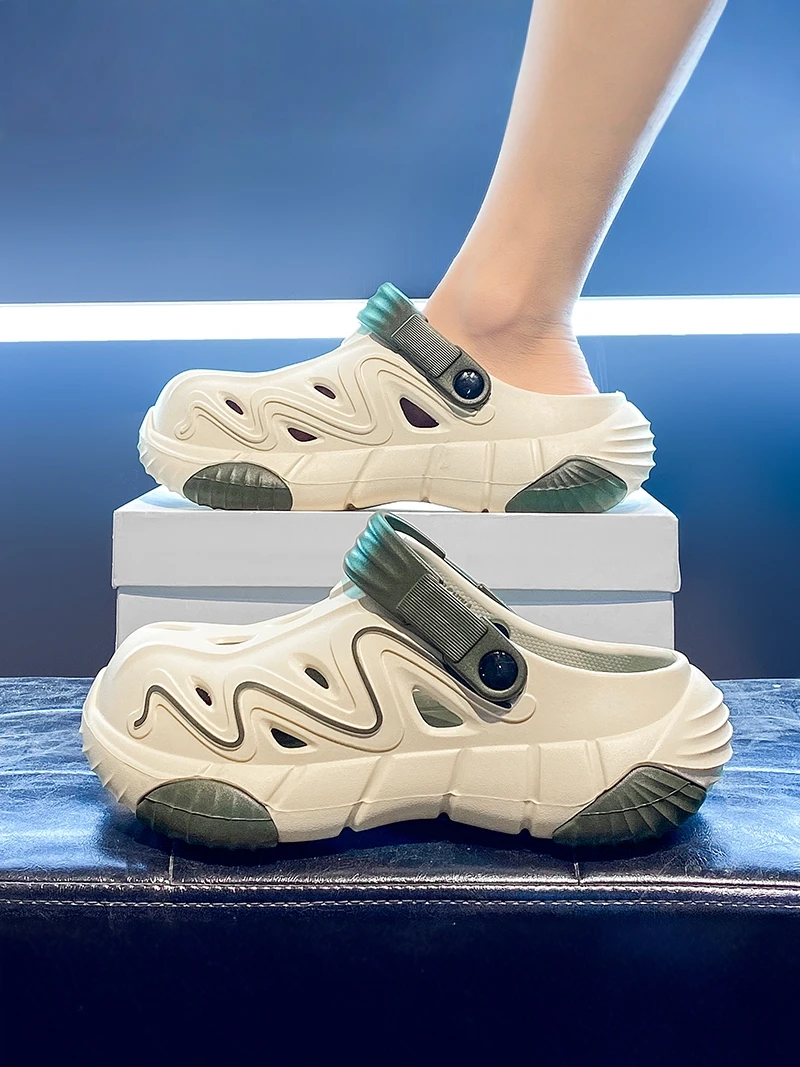 Men's Summer Anti-Slip Thick Bottom Casual Wear Driving Two-Purpose Clog Shoes Beach Head Cover Slippers Comfortable EVA Mate...
Men's Summer Anti-Slip Thick Bottom Casual Wear Driving Two-Purpose Clog Shoes Beach Head Cover Slippers Comfortable EVA Mate...