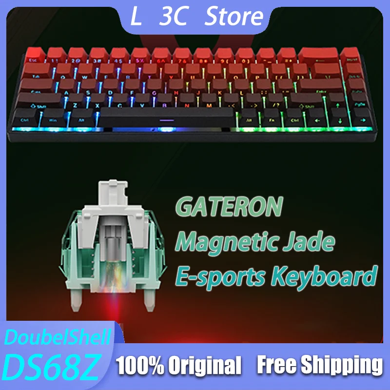 DoubelShell DS68Z Magnetic Switch Gaming Keyboard USB Rapid Trigger 68 Keys 8K Polling Rate Hot Swap RGB DKS E-sports PC Custom
DoubelShell DS68Z Magnetic Switch Gaming Keyboard USB Rapid Trigger 68 Keys 8K Polling Rate Hot Swap RGB DKS E-sports PC Custom