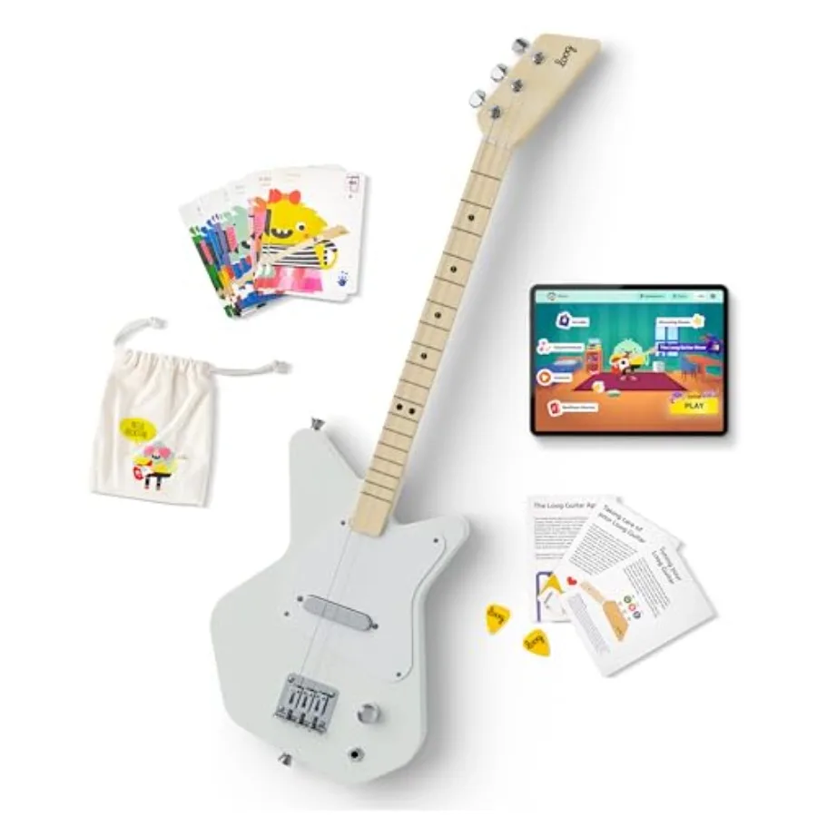Pro Electric Guitar Ages 6+ with Learning App and Lessons Included in Red