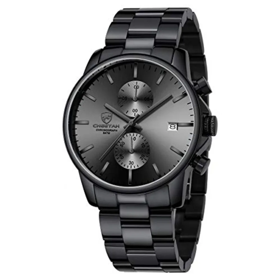 Fashion Business Mens Watches with Stainless Steel Waterproof Chronograph Quartz Watch for Men, Auto Date
Fashion Business Mens Watches with Stainless Steel Waterproof Chronograph Quartz Watch for Men, Auto Date